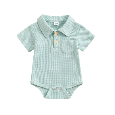 CODY Waffle Knit Polo Onesie