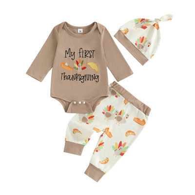 MY FIRST THANKSGIVING Khaki Outfit
