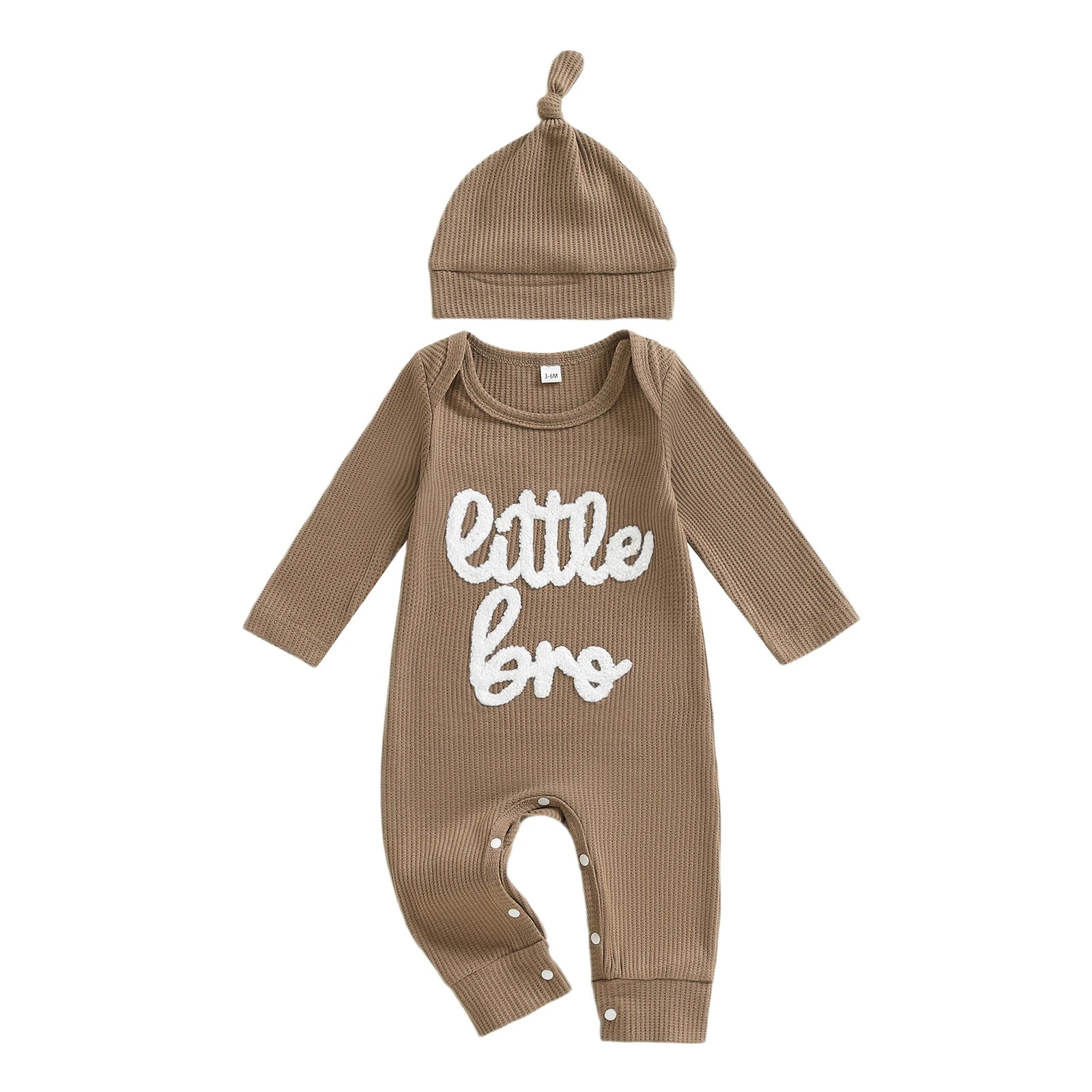 LITTLE BRO Waffle Knit Jumpsuit