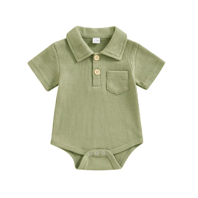 CODY Waffle Knit Polo Onesie