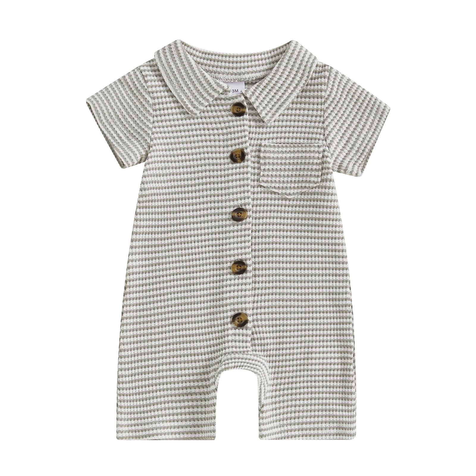 ROBIN Striped Button Romper