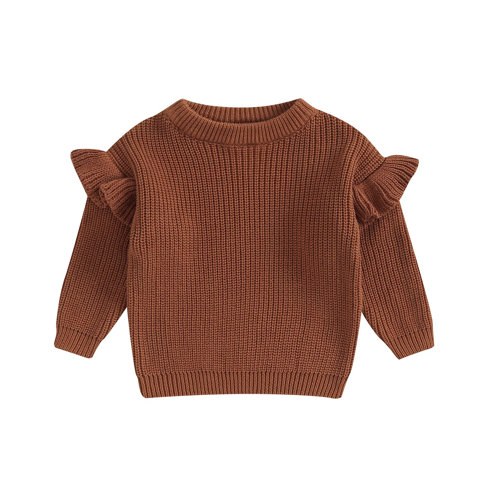 AUDREY Ruffle Sleeve Knitted Sweater