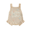 LITTLE SISTER Knitted Floral Romper