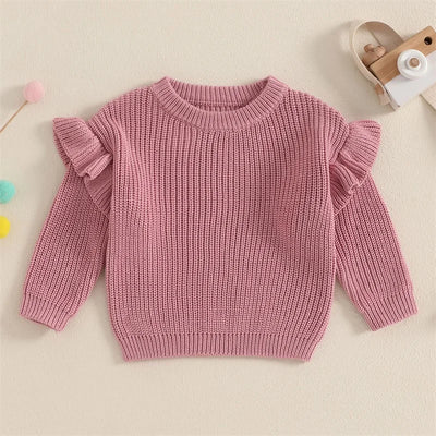 BELLA Ruffle Knitted Sweater