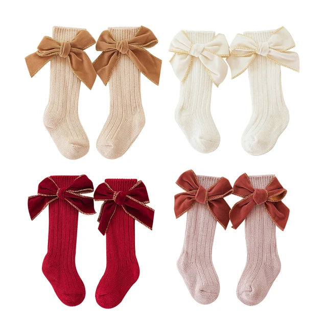 MARY Velvet Bow Socks