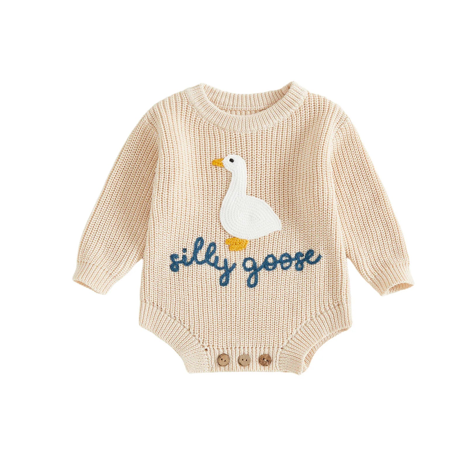 SILLY GOOSE Knitted Romper