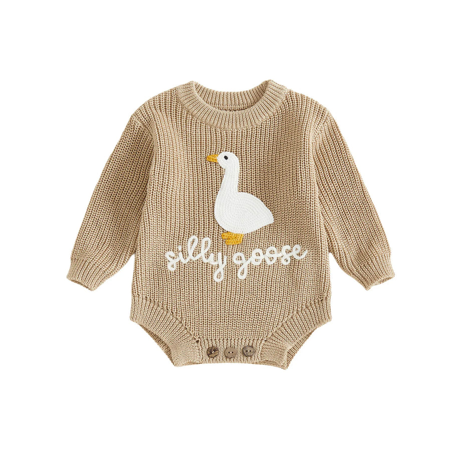 SILLY GOOSE Knitted Romper