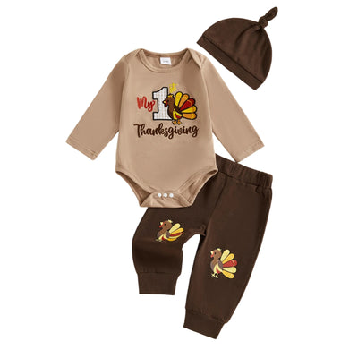 MY 1ST THANKSGIVING Brown Outfit