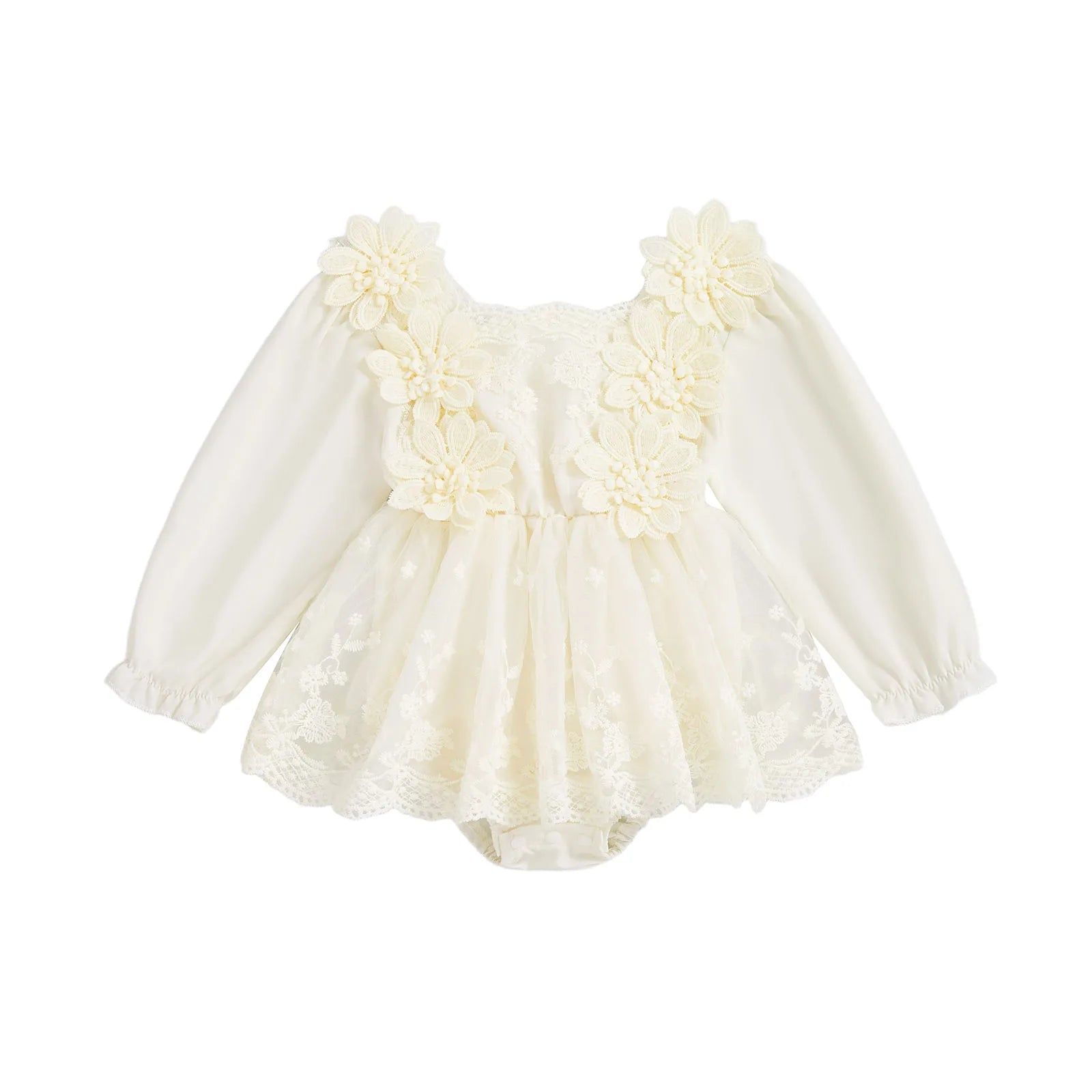 STELLA Floral Lace Romper Dress