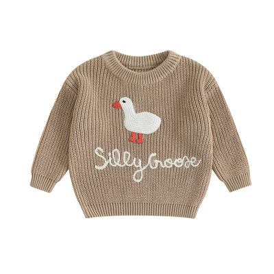 SILLY GOOSE Knitted Sweater