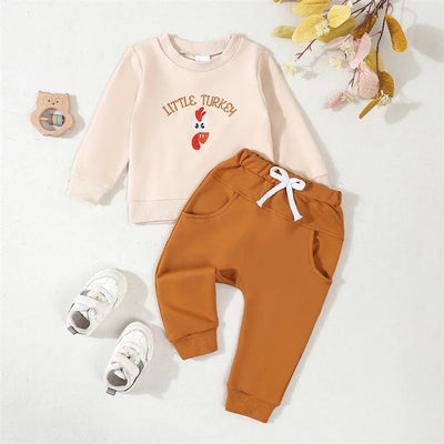 LITTLE TURKEY Brown Joggers Outfit