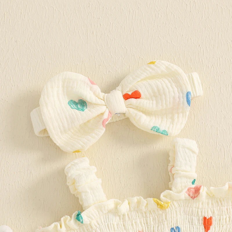 HEARTS Smocked Ruffle Romper