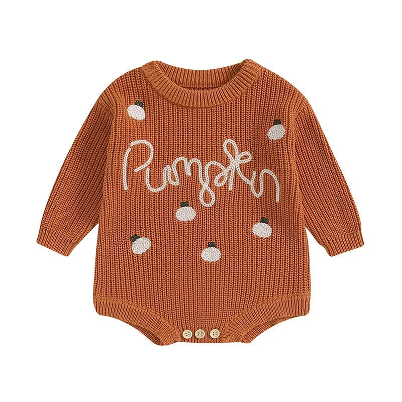PUMPKIN Knitted Romper