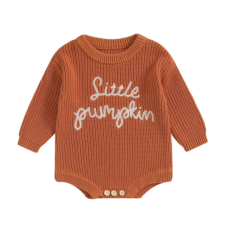 LITTLE PUMPKIN Knitted Romper