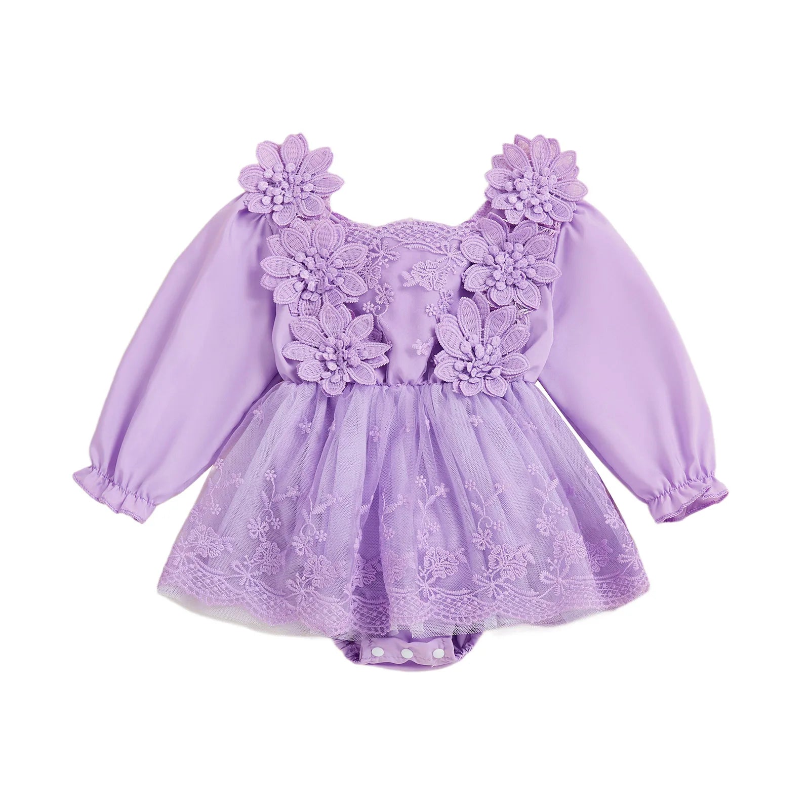 STELLA Floral Lace Romper Dress