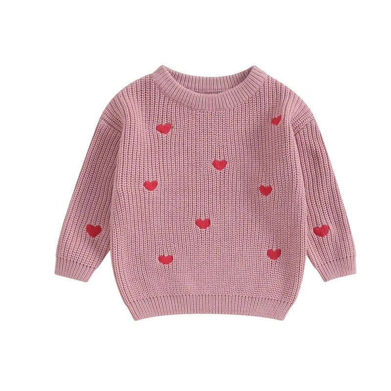 LITTLE HEARTS Knitted Sweater