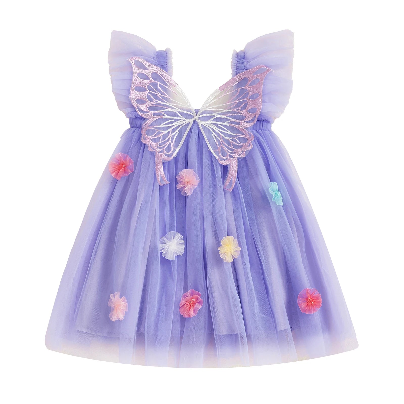 BUTTERFLY Pompom Tulle Dress