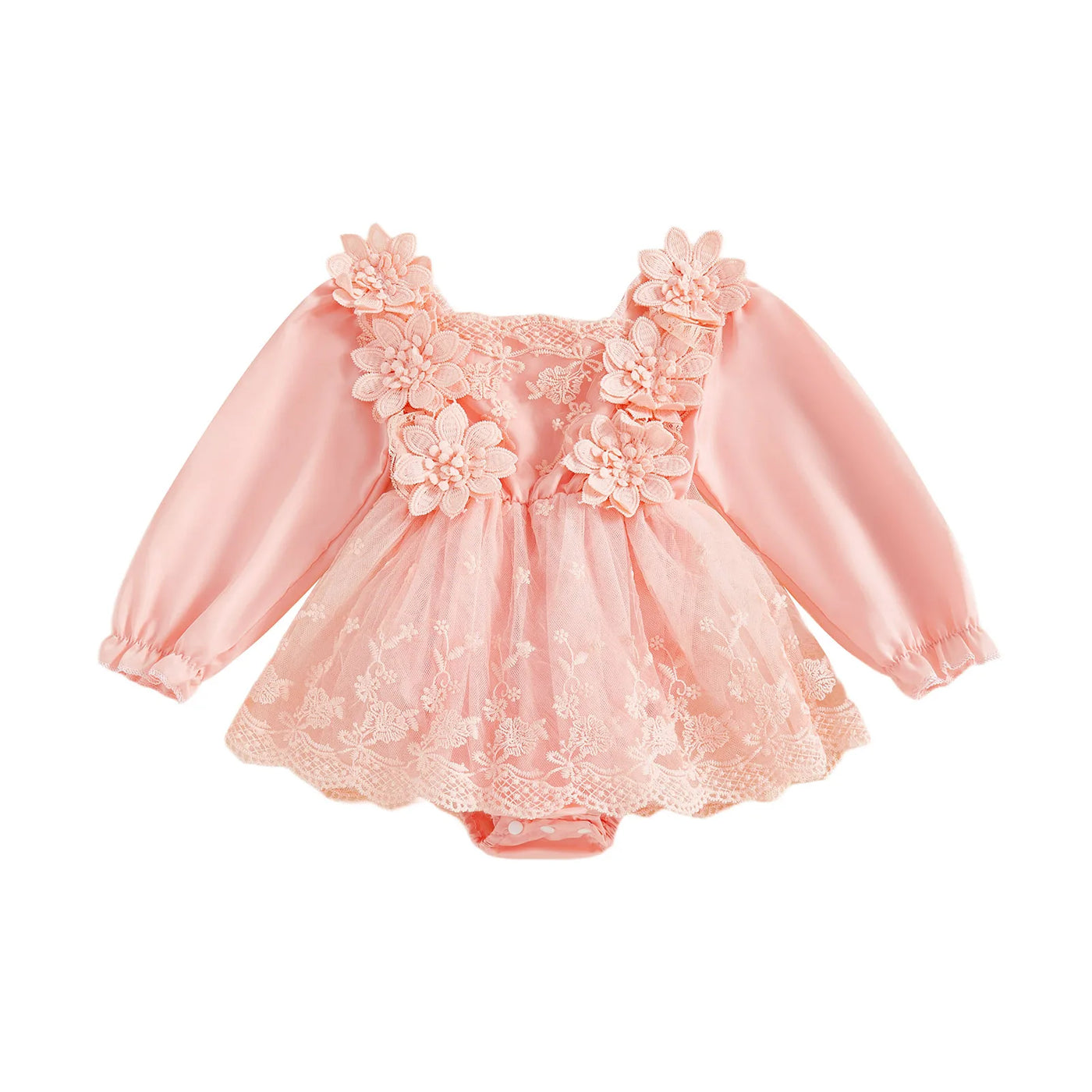 STELLA Floral Lace Romper Dress