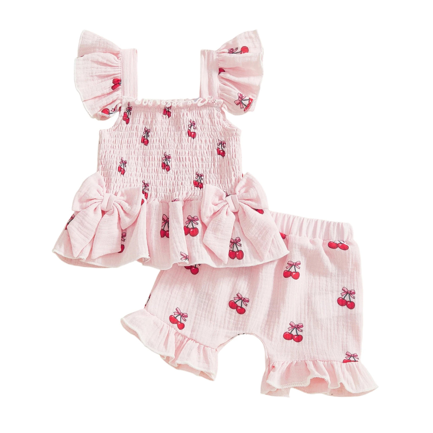 CHERRIES Smocked Bowtie Outfit