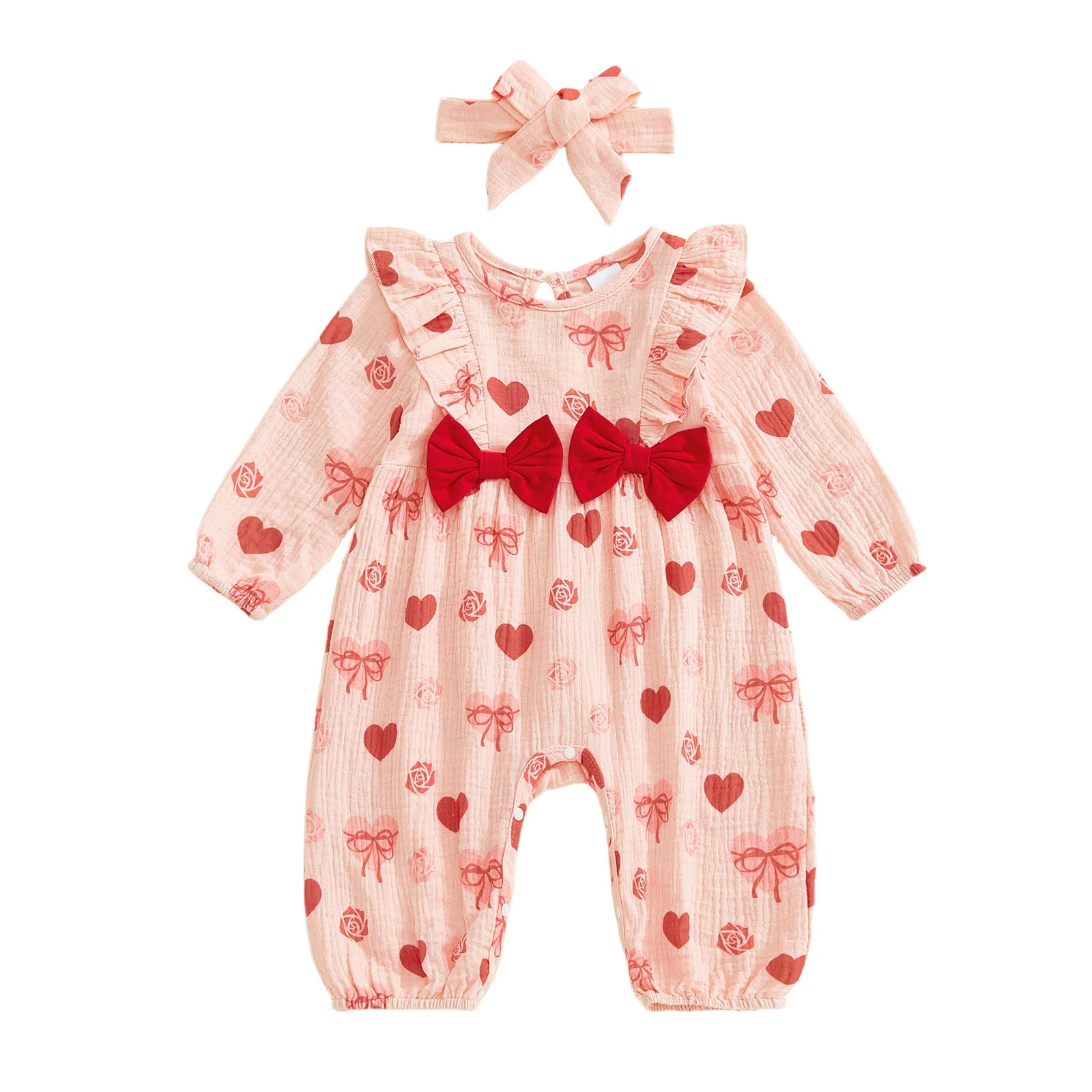 HEARTS & ROSES Bowtie Jumpsuit