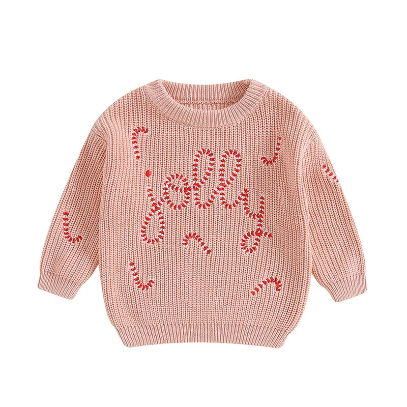 JOLLY Candy Cane Knitted Sweater