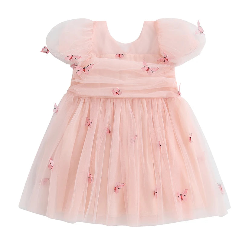 BUTTERFLY Tulle Puff Sleeve Dress