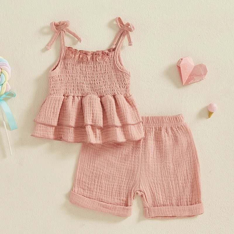 KAYLA Smocked Ruffle Top Outfit