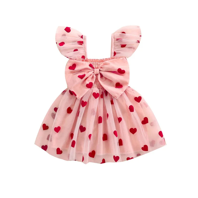 HEARTS Smocked Bowtie Tulle Dress