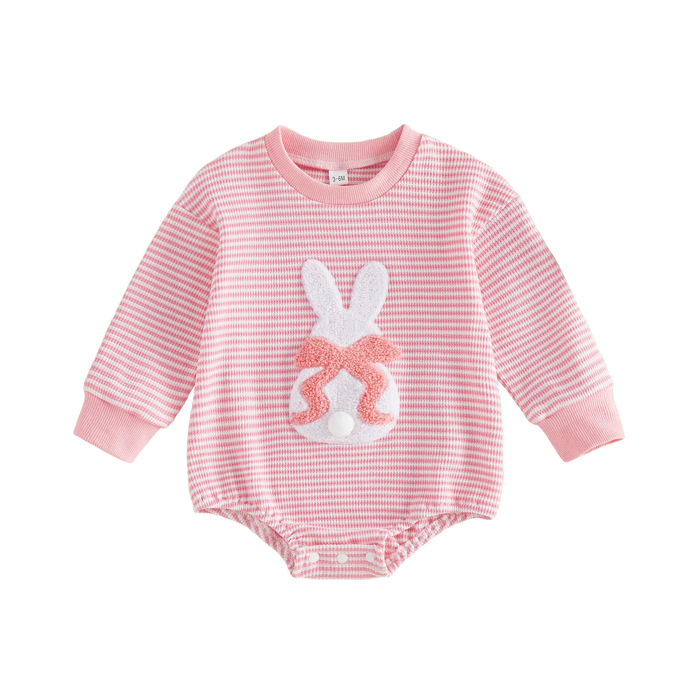 BUNNY Striped Long-Sleeve Onesie
