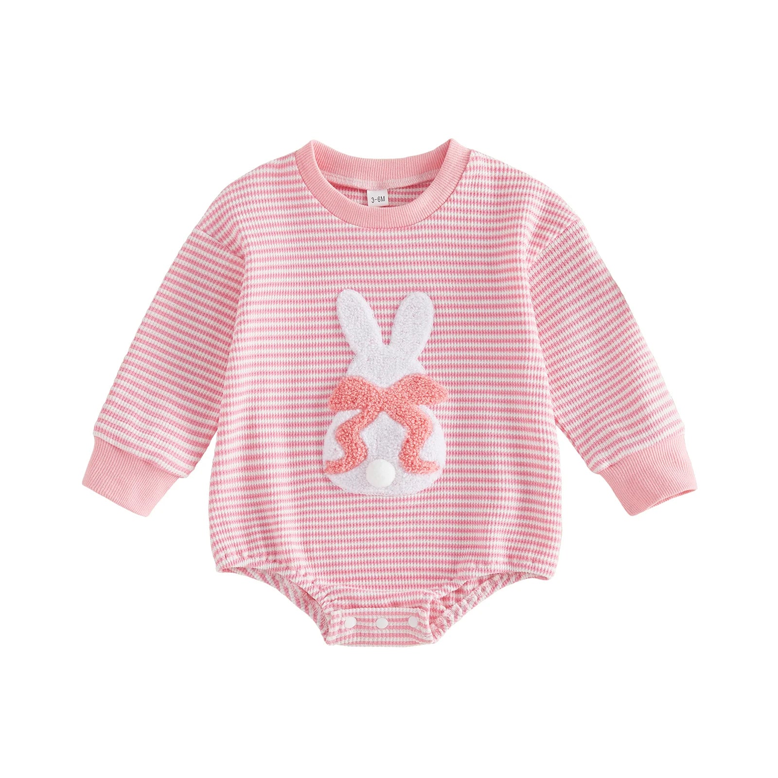 BUNNY Striped Long-Sleeve Onesie