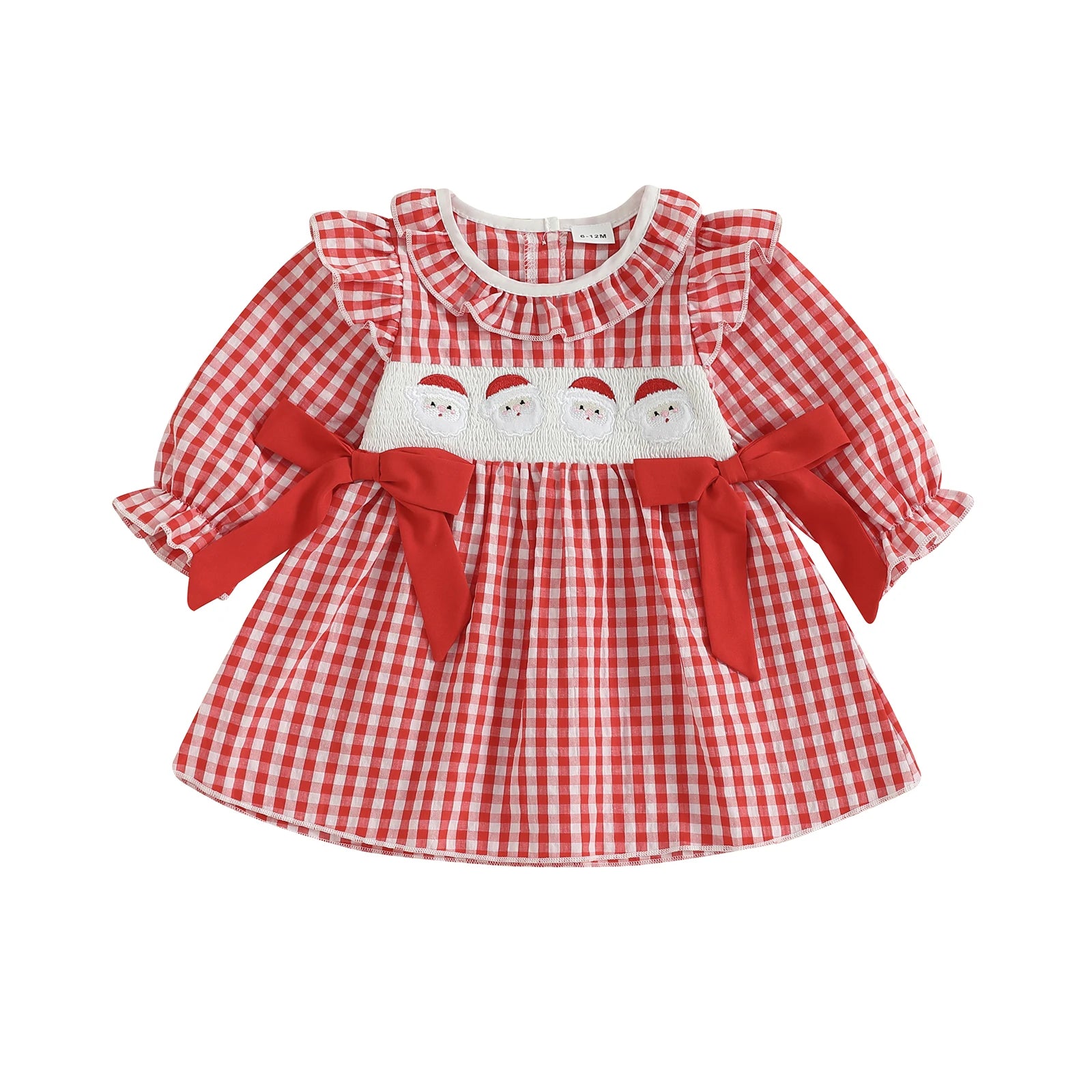 SANTA Plaid Bowtie Dress