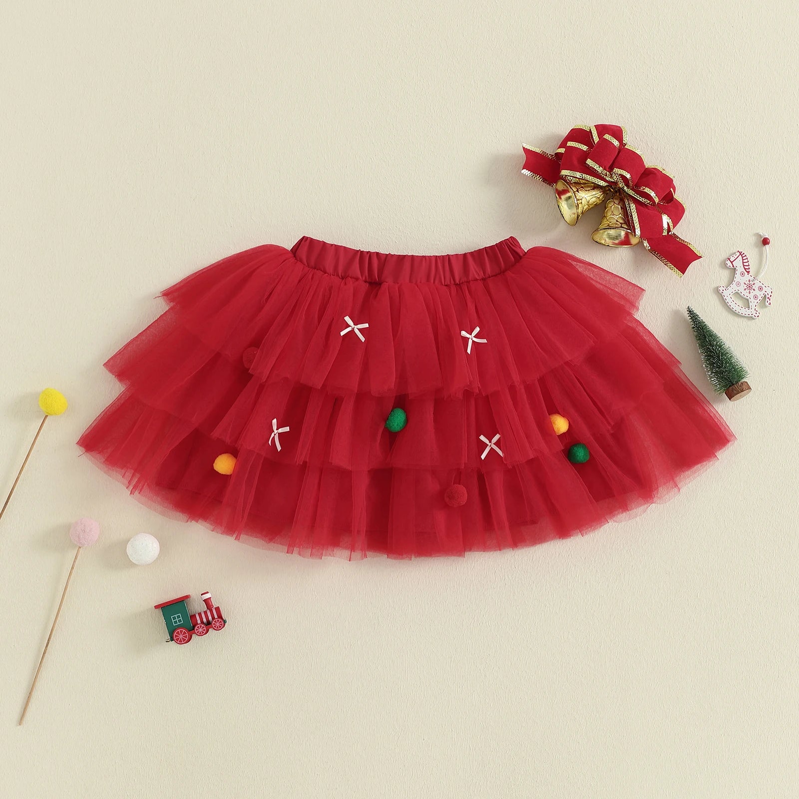 CHRISTMAS Layered Tulle Skirt