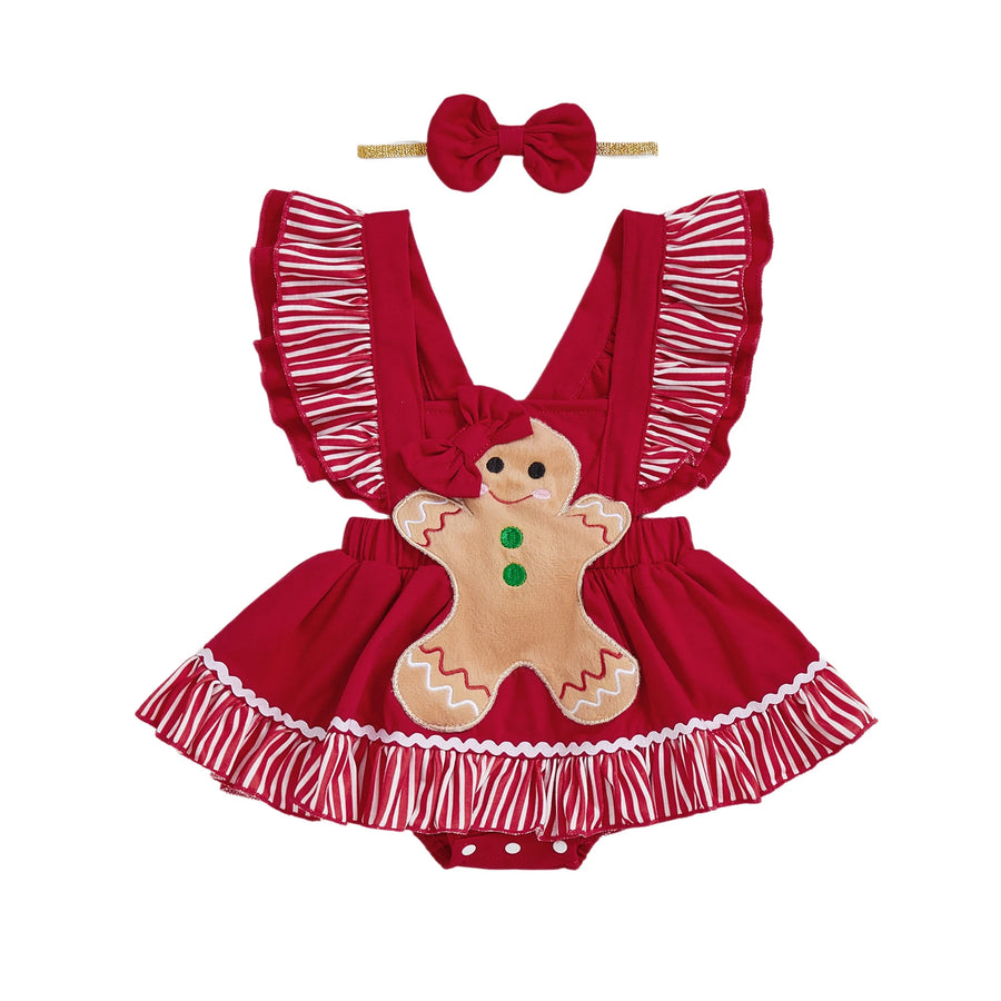 GINGERBREAD GIRL Ruffle Romper