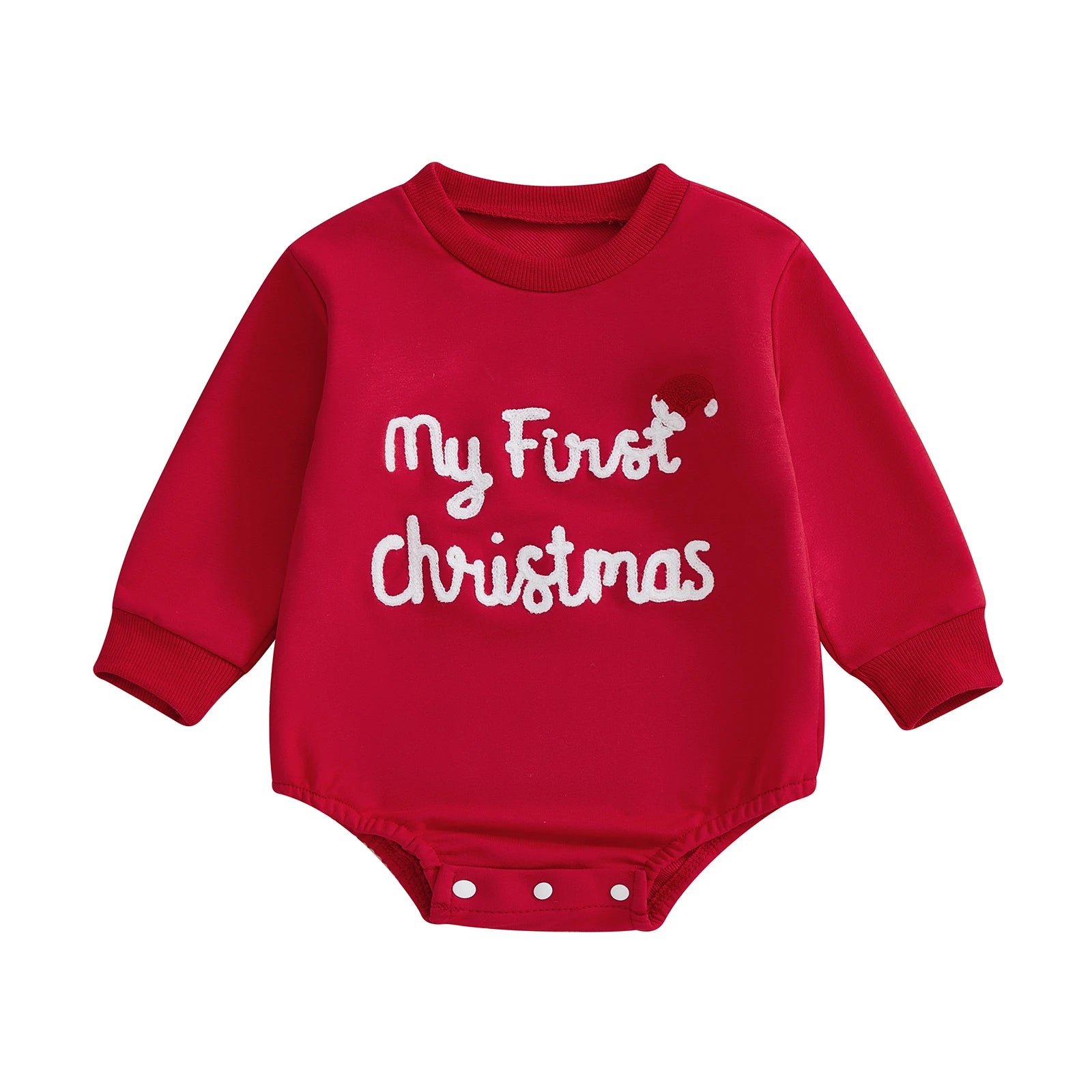MY FIRST CHRISTMAS Khaki Long-Sleeve Onesie