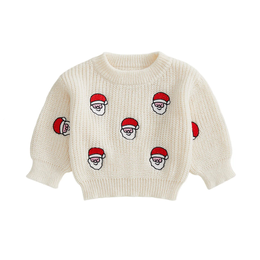 SANTA White Knitted Sweater