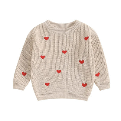 LITTLE HEARTS Knitted Sweater