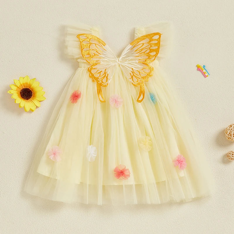 BUTTERFLY Pompom Tulle Dress