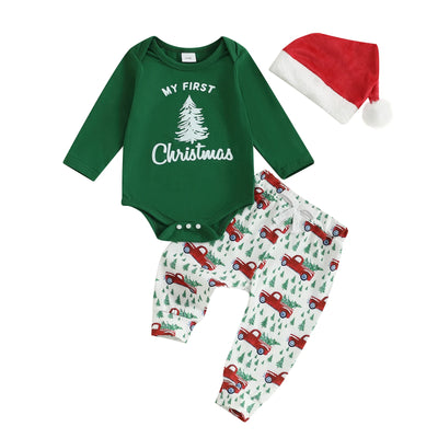 MY FIRST CHRISTMAS Red Truck Outfit