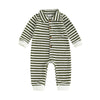 JASPER Striped Collar Jumpsuit