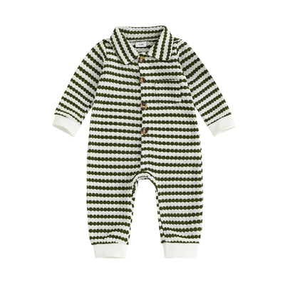 JASPER Striped Collar Jumpsuit