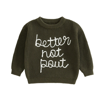 BETTER NOT POUT Knitted Sweater