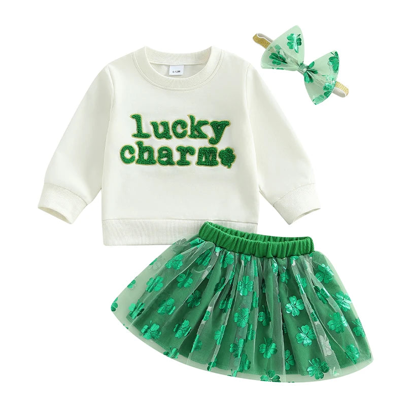 LUCKY CHARM Green Skirt Outfit
