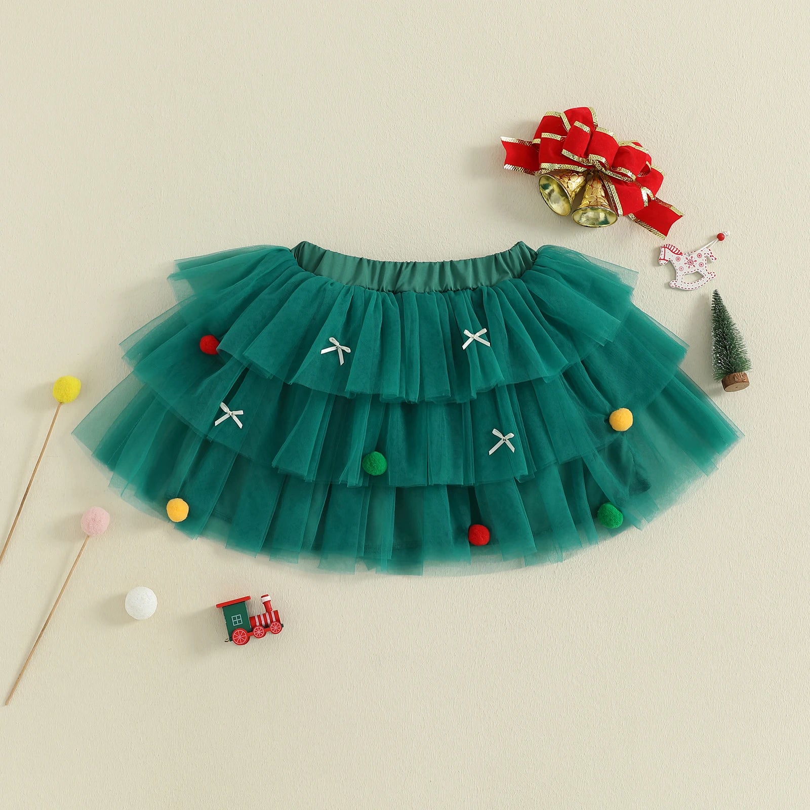 CHRISTMAS Layered Tulle Skirt