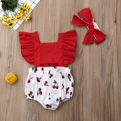 CHERRY Romper with Headband