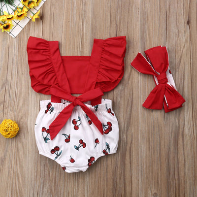CHERRY Romper with Headband