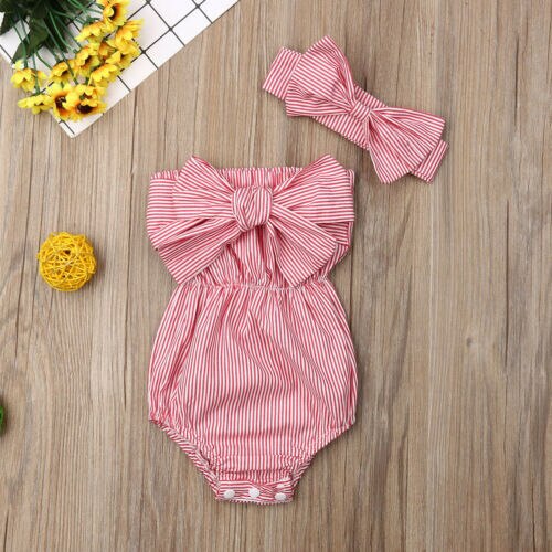 MARLY Bowtie Romper with Headband