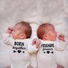 BORN TOGETHER & FRIENDS FOREVER Onesie Set