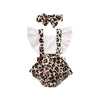 LEOPARD Overall Romper with Headband