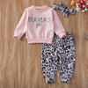 MAMA'S GIRL Leopard Outfit with Headband