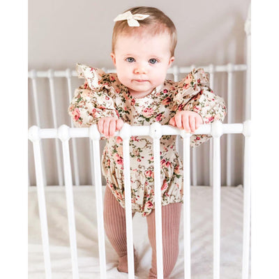 OLIVIA Floral Butterfly Sleeve Romper